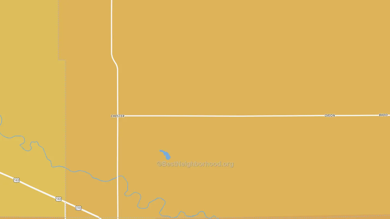 Map of the best neighborhoods in the 73838 area, with better matches in green and worse matches in red