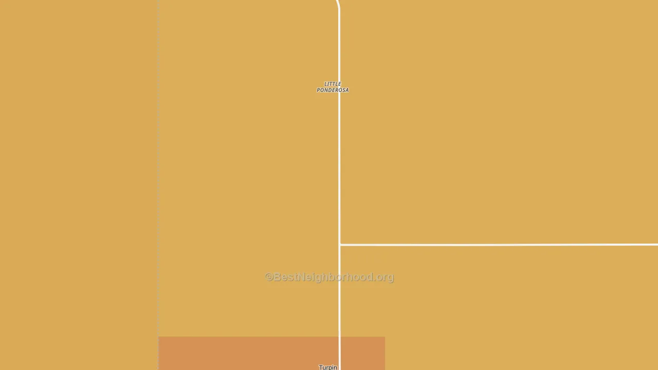 Map of the best neighborhoods in the 73950 area, with better matches in green and worse matches in red