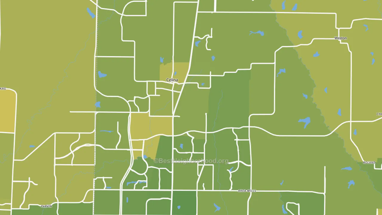 Map of the best neighborhoods in the 75009 area, with better matches in green and worse matches in red