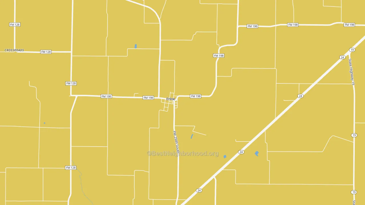 Map of the best neighborhoods in the 75441 area, with better matches in green and worse matches in red