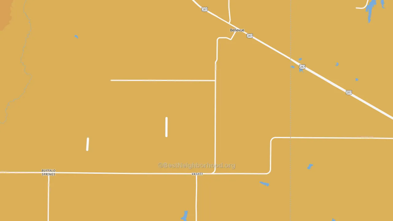 Map of the best neighborhoods in the 76228 area, with better matches in green and worse matches in red