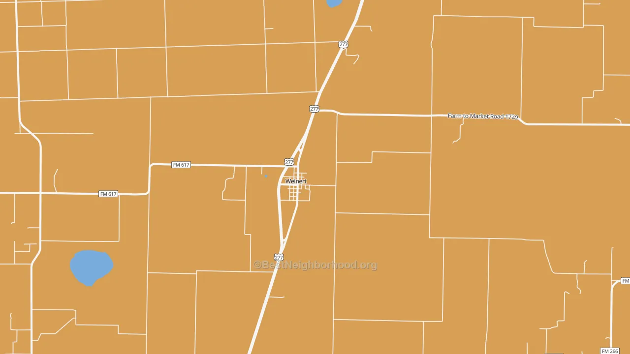 Map of the best neighborhoods in the 76388 area, with better matches in green and worse matches in red