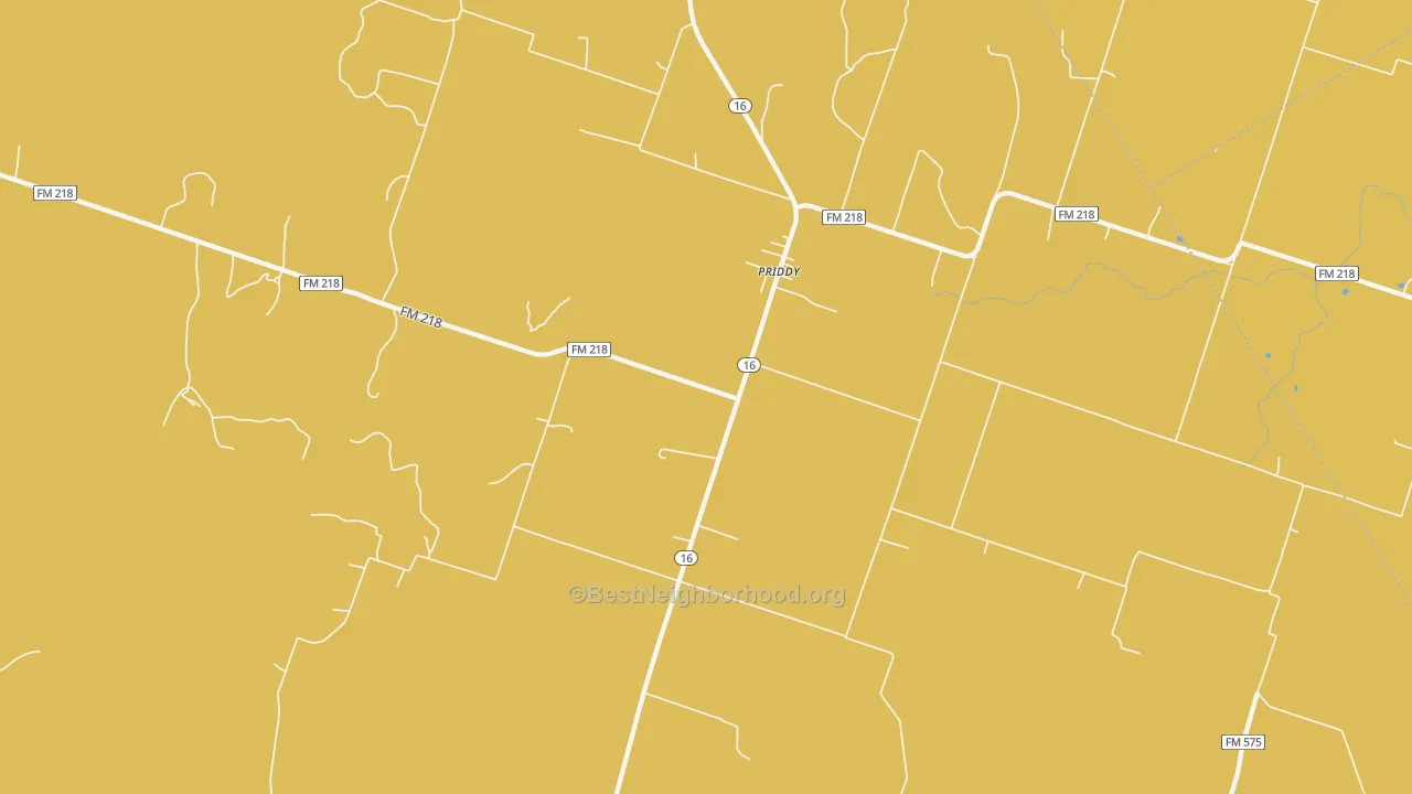 Map of the best neighborhoods in the 76870 area, with better matches in green and worse matches in red