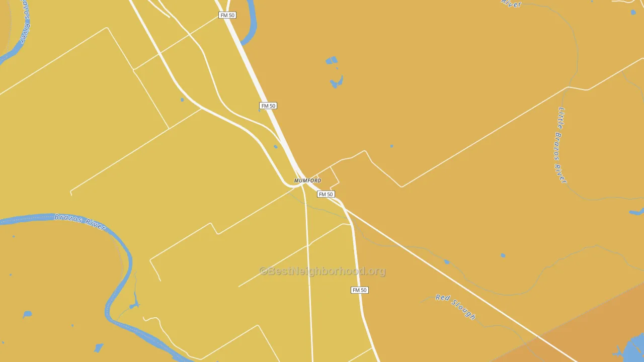 Map of the best neighborhoods in the 77867 area, with better matches in green and worse matches in red