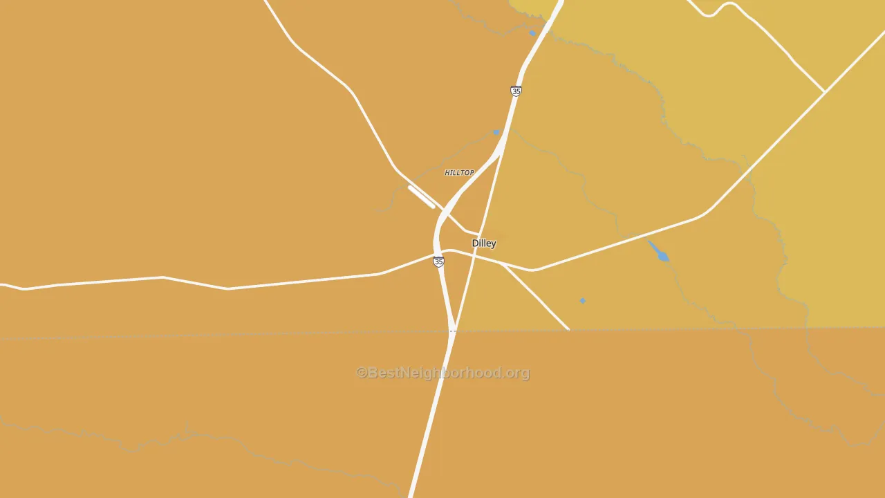 Map of the best neighborhoods in the 78017 area, with better matches in green and worse matches in red