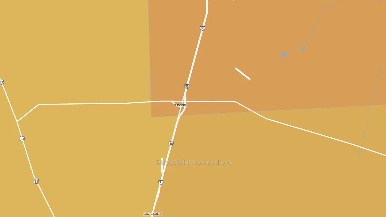 Map of the best neighborhoods in the 78019 area, with better matches in green and worse matches in red