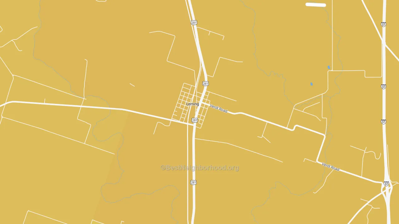 Map of the best neighborhoods in the 78050 area, with better matches in green and worse matches in red