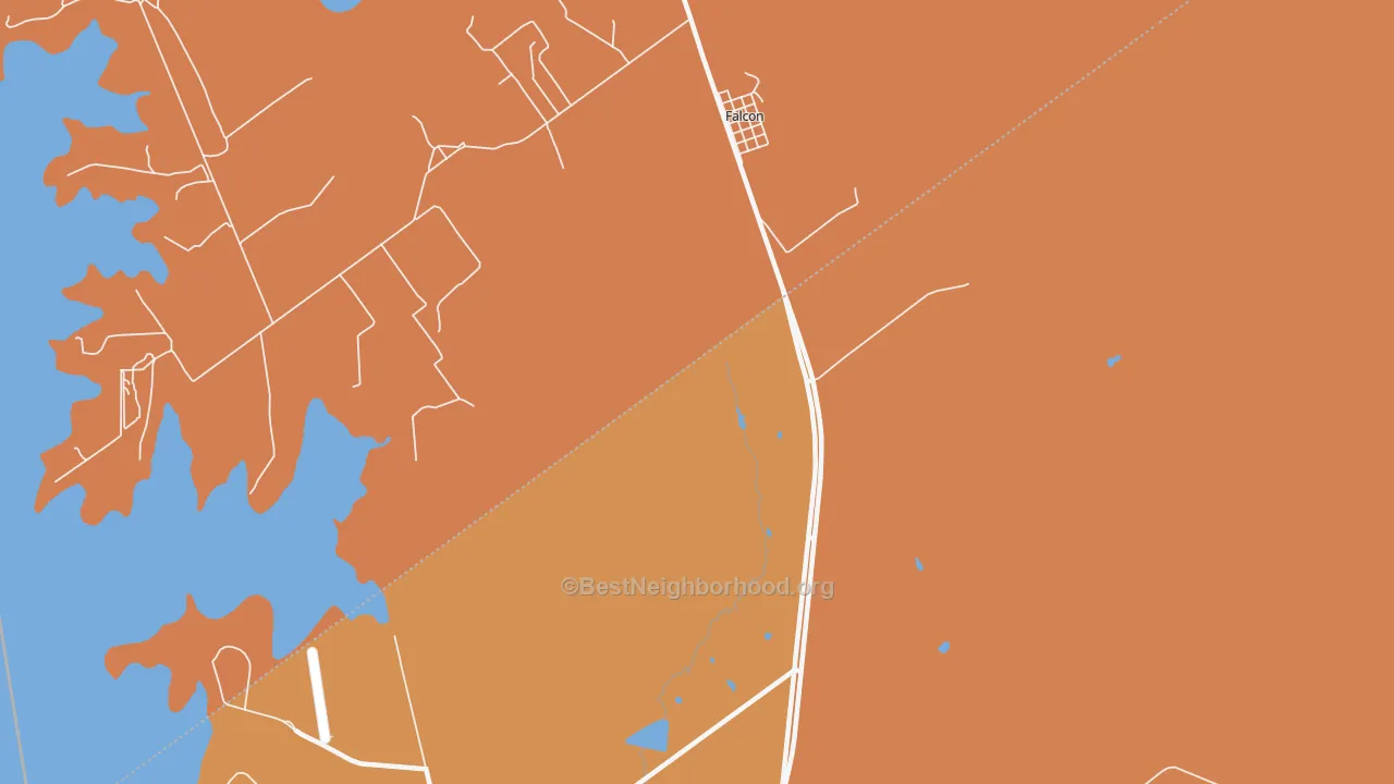 Map of the best neighborhoods in the 78545 area, with better matches in green and worse matches in red