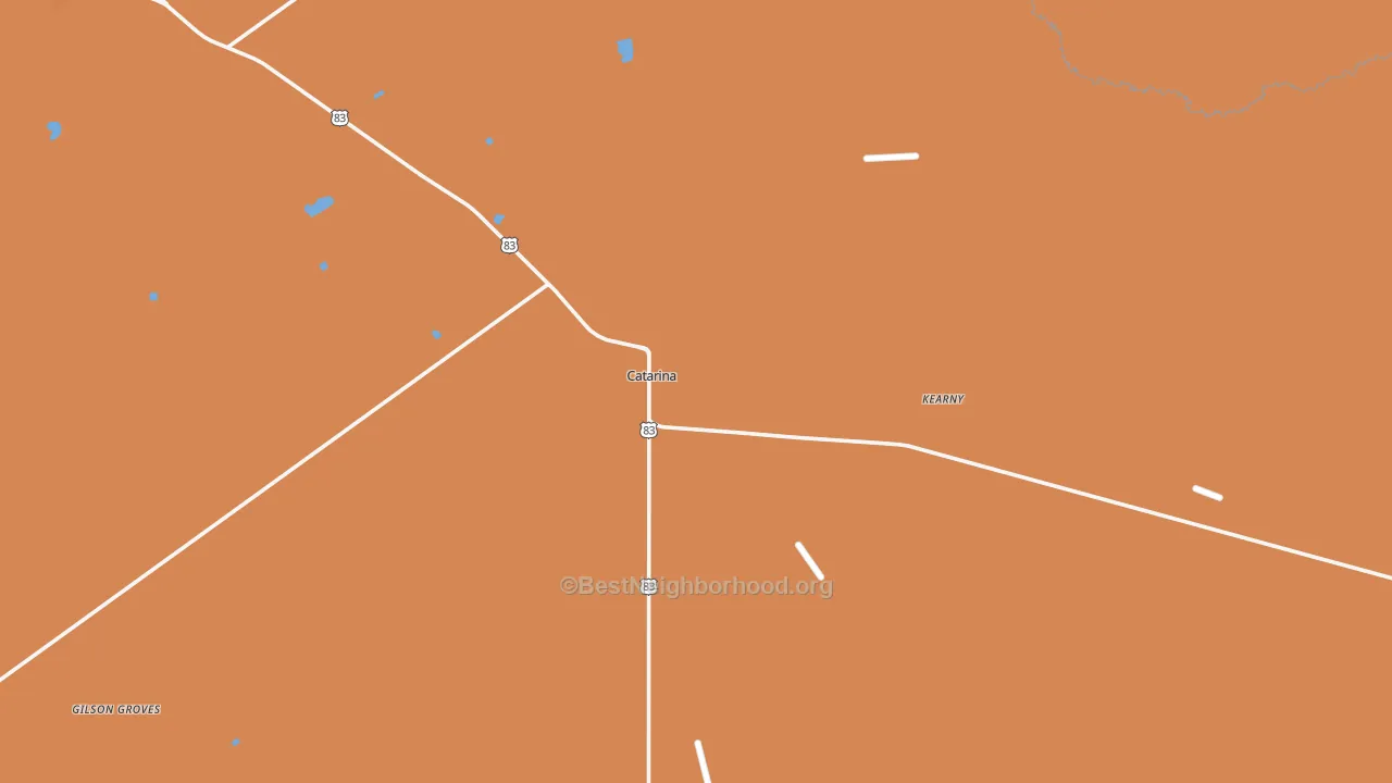 Map of the best neighborhoods in the 78836 area, with better matches in green and worse matches in red