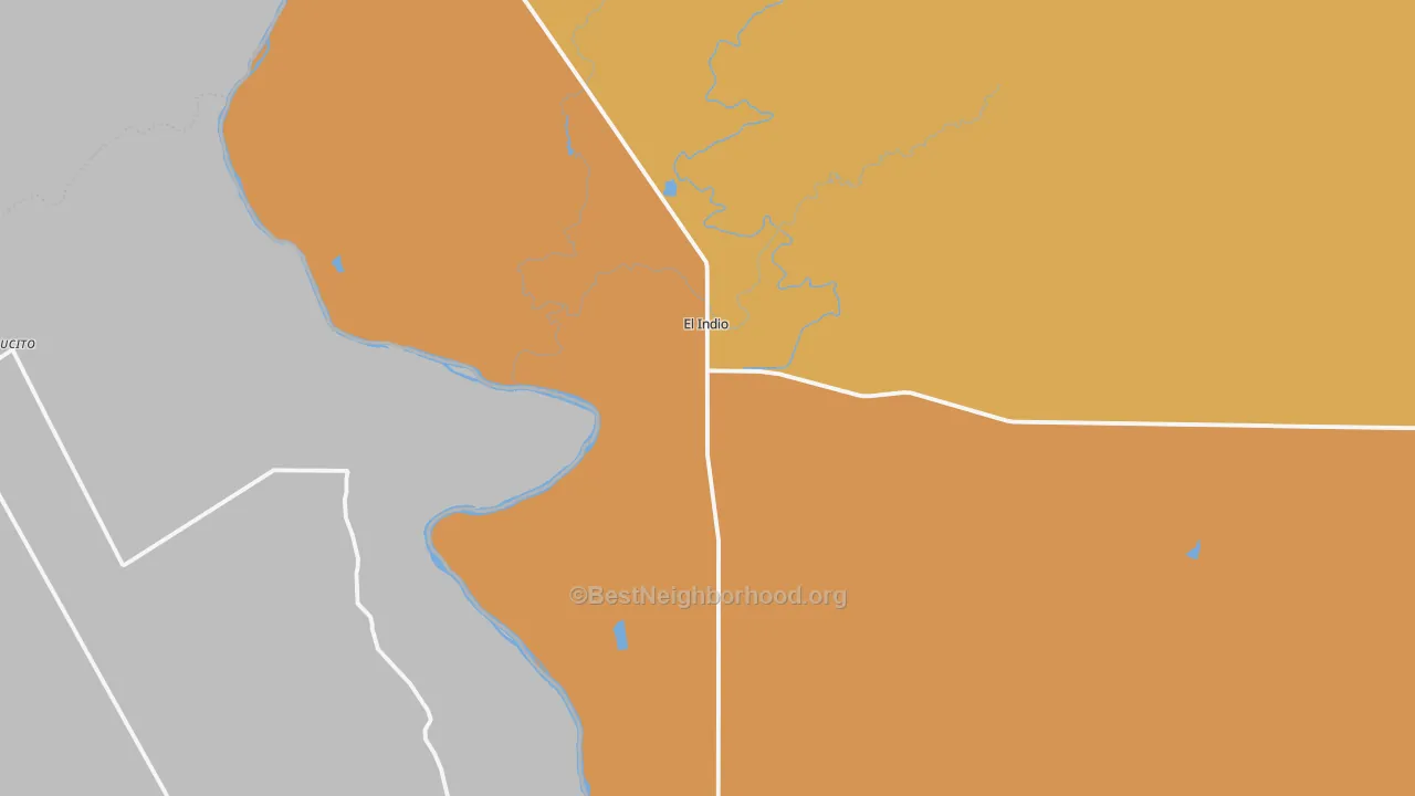 Map of the best neighborhoods in the 78860 area, with better matches in green and worse matches in red