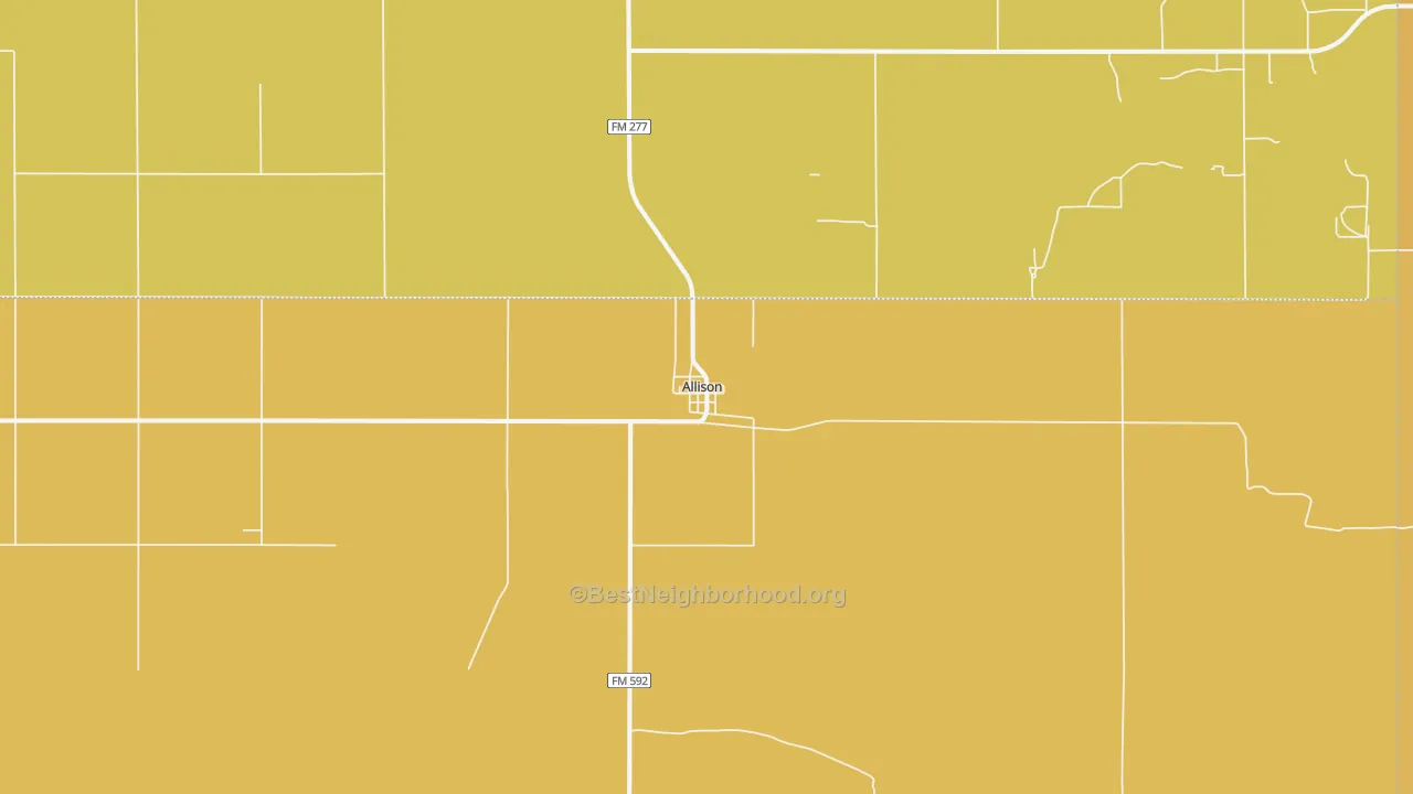 Map of the best neighborhoods in the 79003 area, with better matches in green and worse matches in red