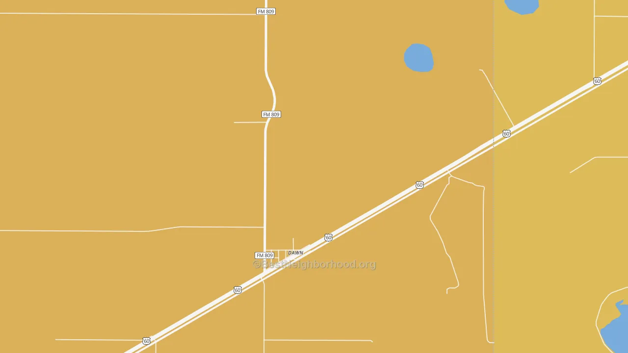 Map of the best neighborhoods in the 79025 area, with better matches in green and worse matches in red