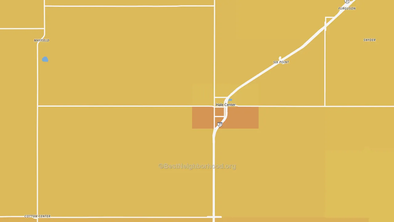Map of the best neighborhoods in the 79041 area, with better matches in green and worse matches in red