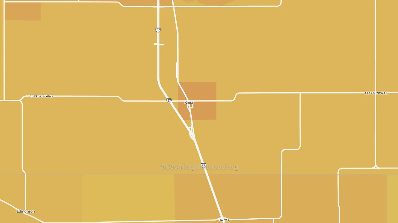 Map of the best neighborhoods in the 79052 area, with better matches in green and worse matches in red