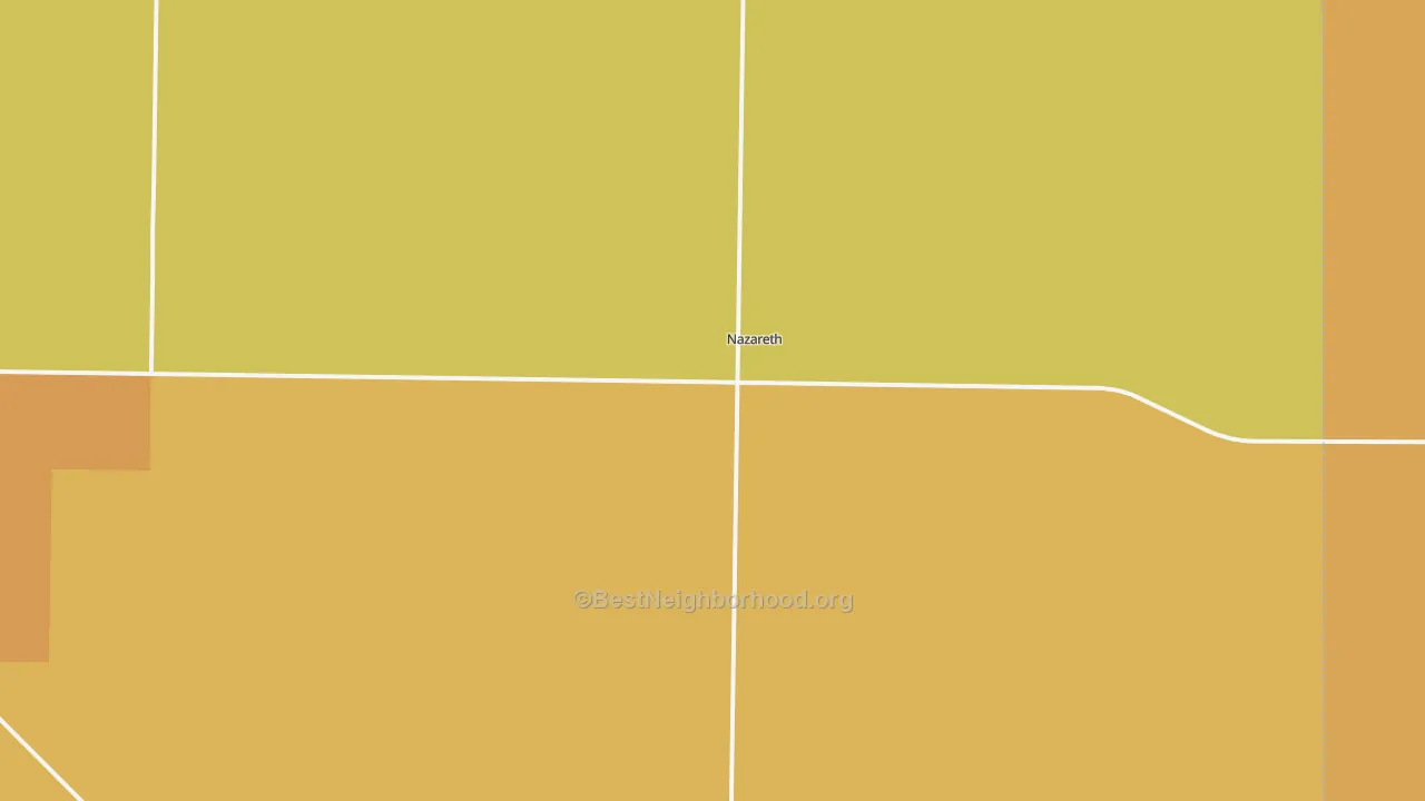 Map of the best neighborhoods in the 79063 area, with better matches in green and worse matches in red