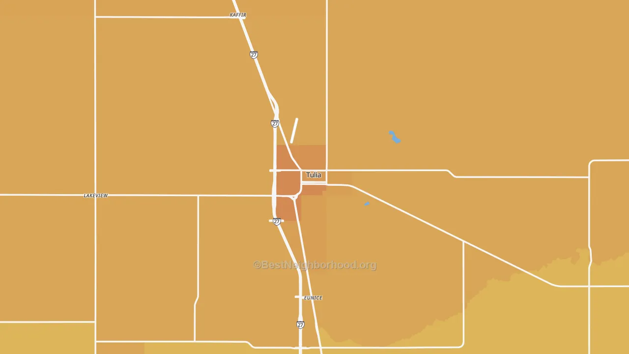 Map of the best neighborhoods in the 79088 area, with better matches in green and worse matches in red