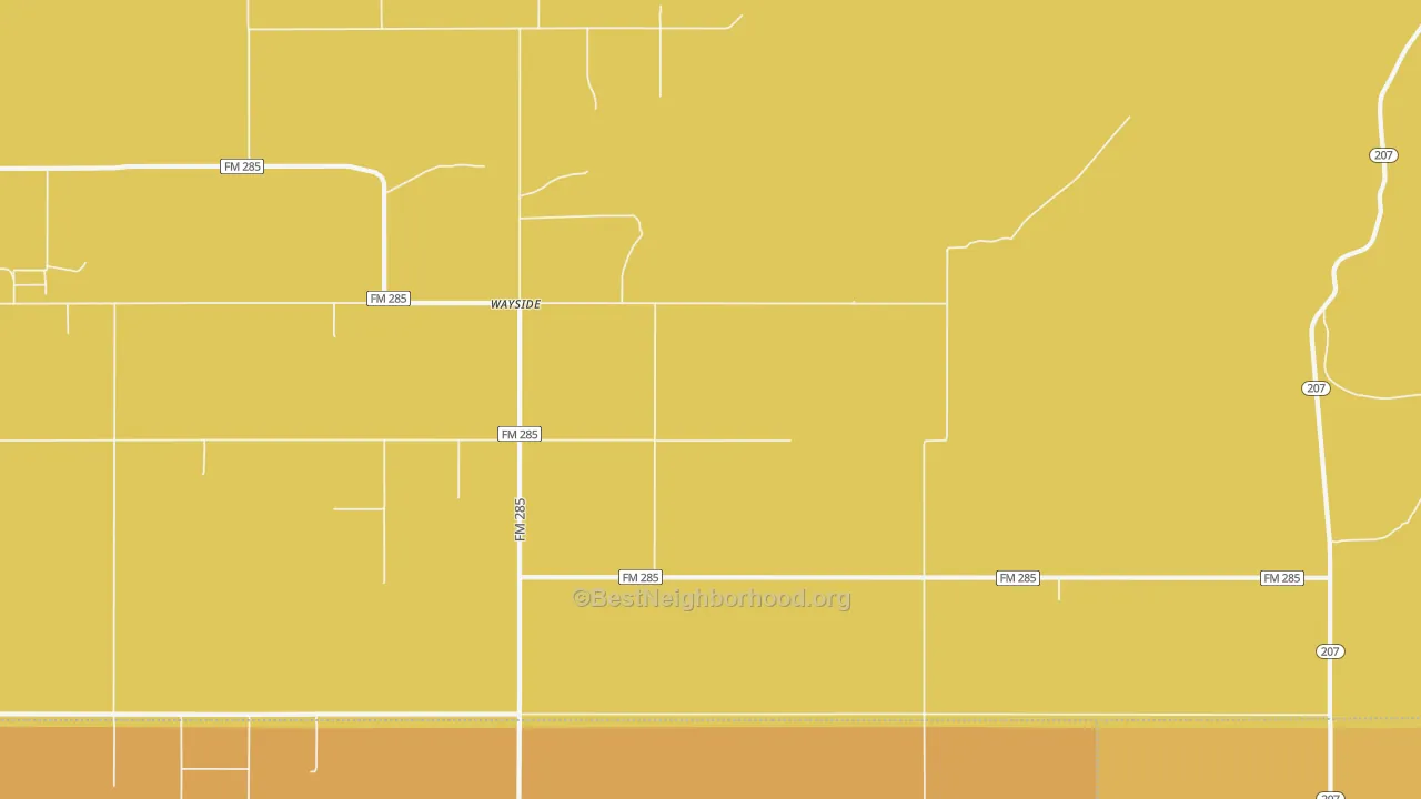 Map of the best neighborhoods in the 79094 area, with better matches in green and worse matches in red