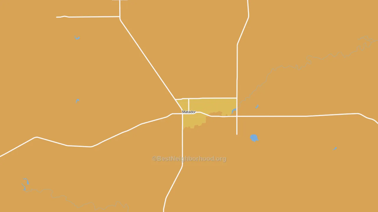 Map of the best neighborhoods in the 79244 area, with better matches in green and worse matches in red