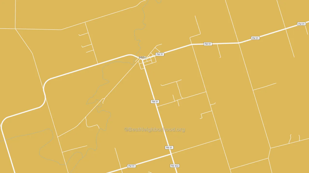 Map of the best neighborhoods in the 79247 area, with better matches in green and worse matches in red