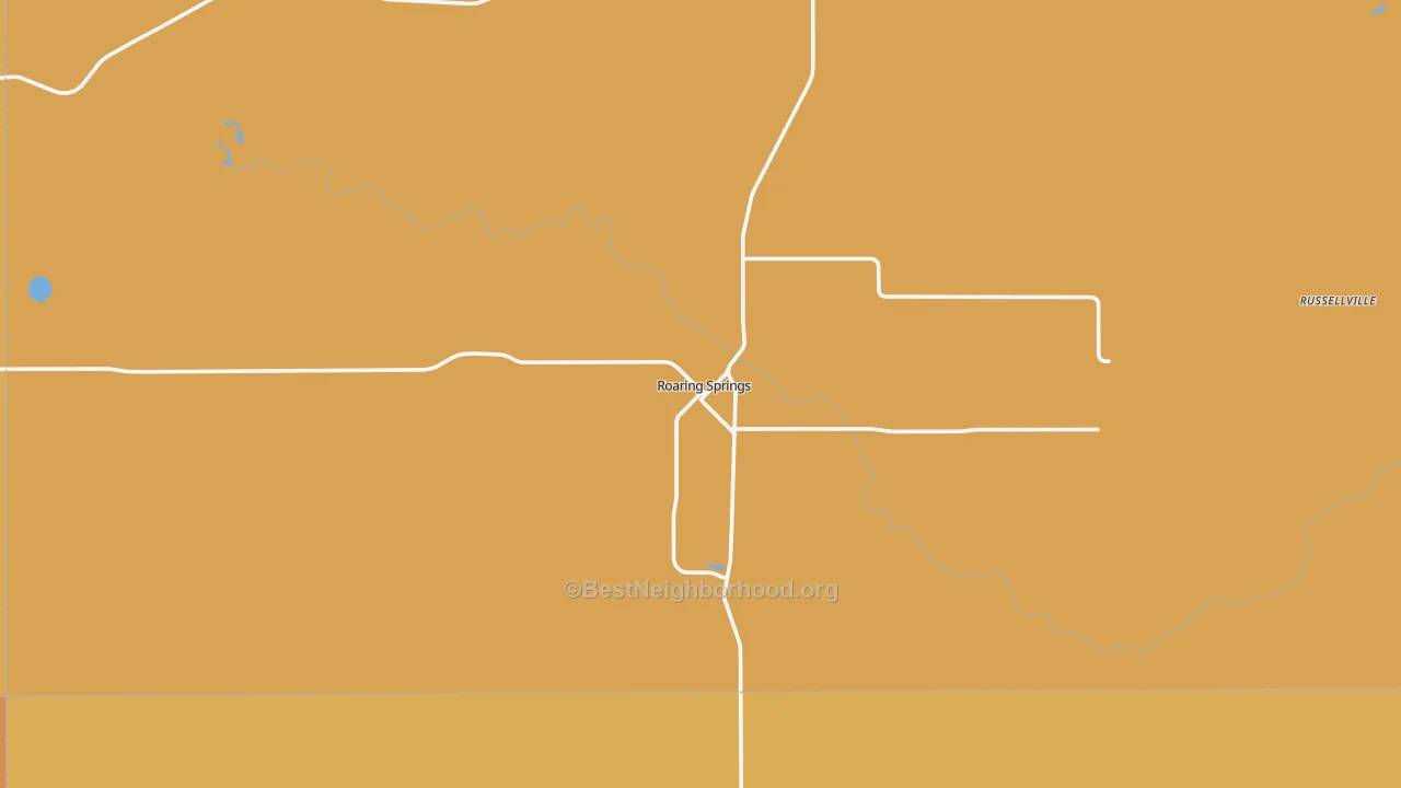 Map of the best neighborhoods in the 79256 area, with better matches in green and worse matches in red