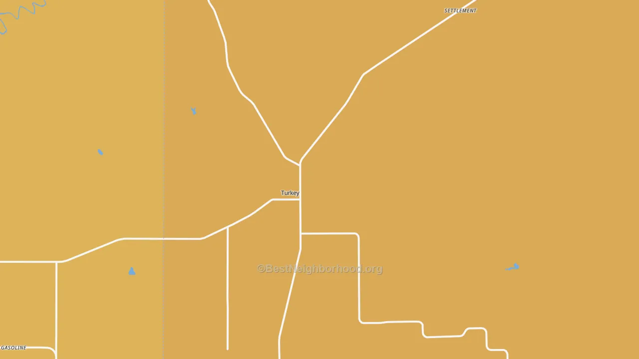 Map of the best neighborhoods in the 79261 area, with better matches in green and worse matches in red