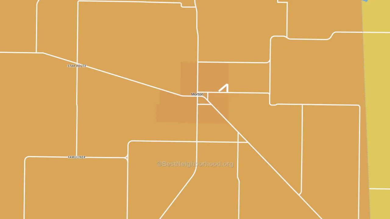 Map of the best neighborhoods in the 79346 area, with better matches in green and worse matches in red