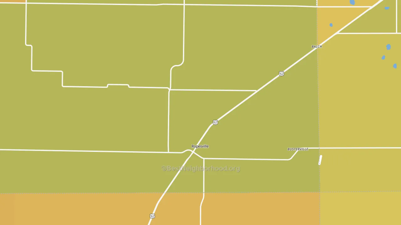 Map of the best neighborhoods in the 79358 area, with better matches in green and worse matches in red