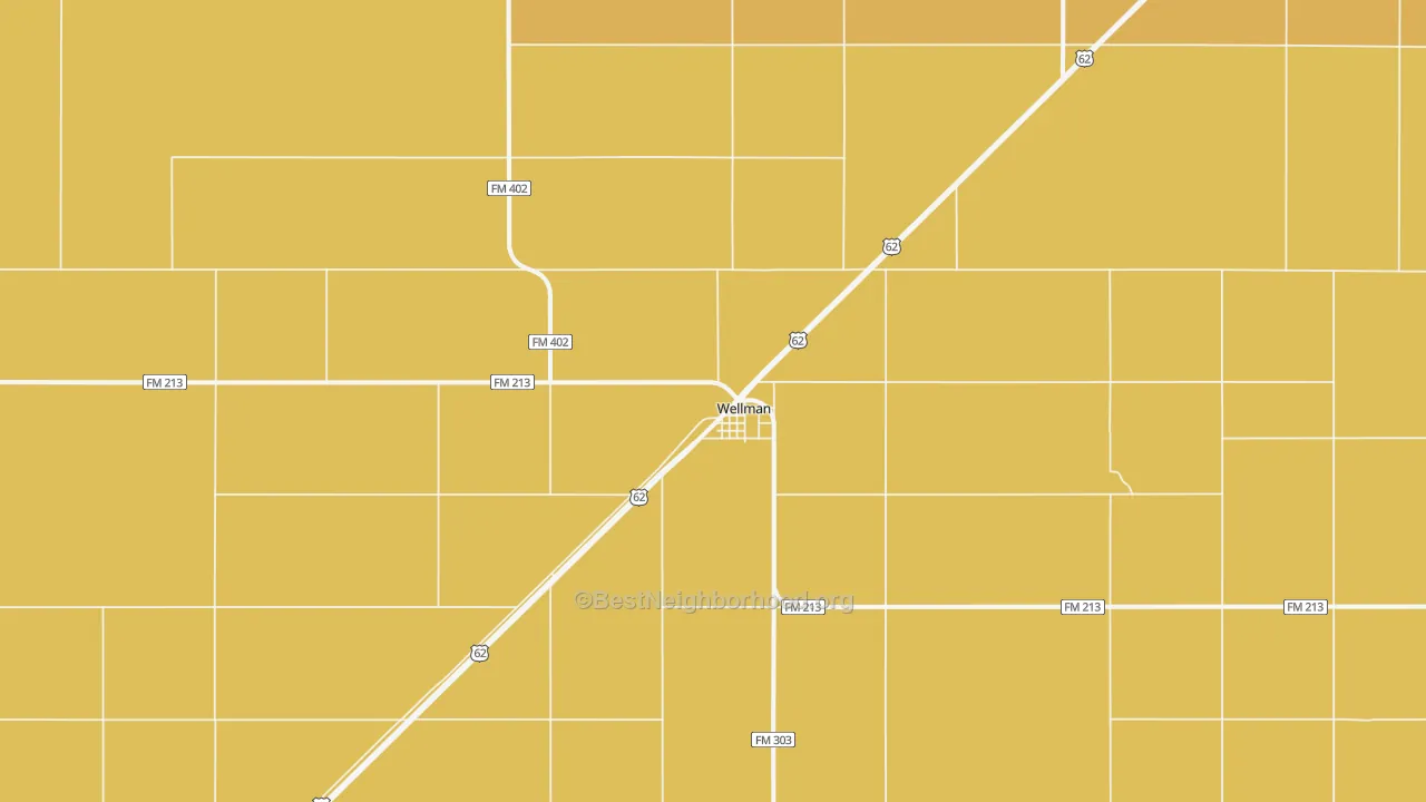 Map of the best neighborhoods in the 79378 area, with better matches in green and worse matches in red