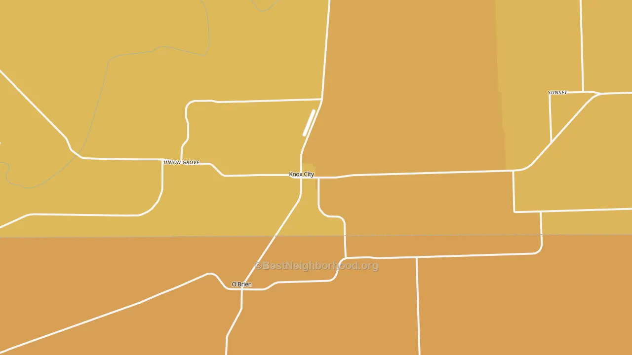 Map of the best neighborhoods in the 79529 area, with better matches in green and worse matches in red