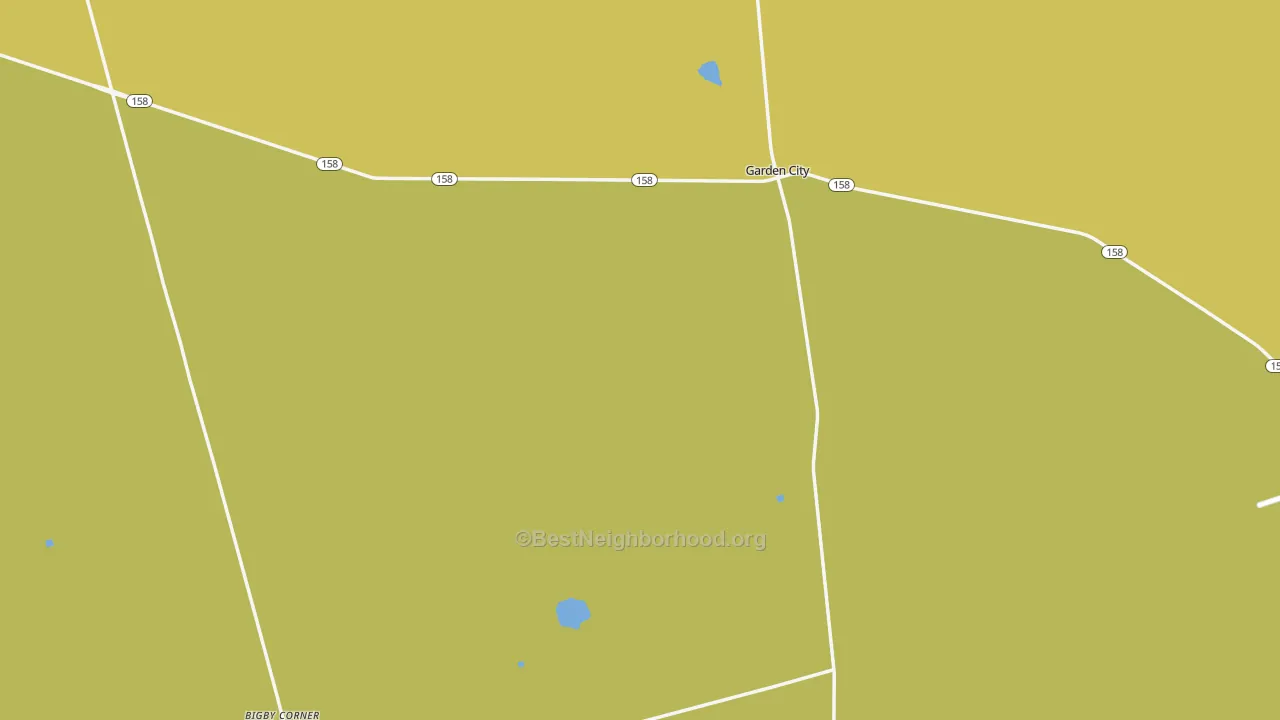 Map of the best neighborhoods in the 79739 area, with better matches in green and worse matches in red