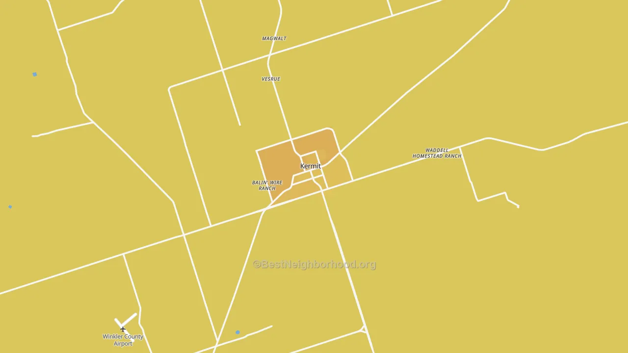 Map of the best neighborhoods in the 79745 area, with better matches in green and worse matches in red