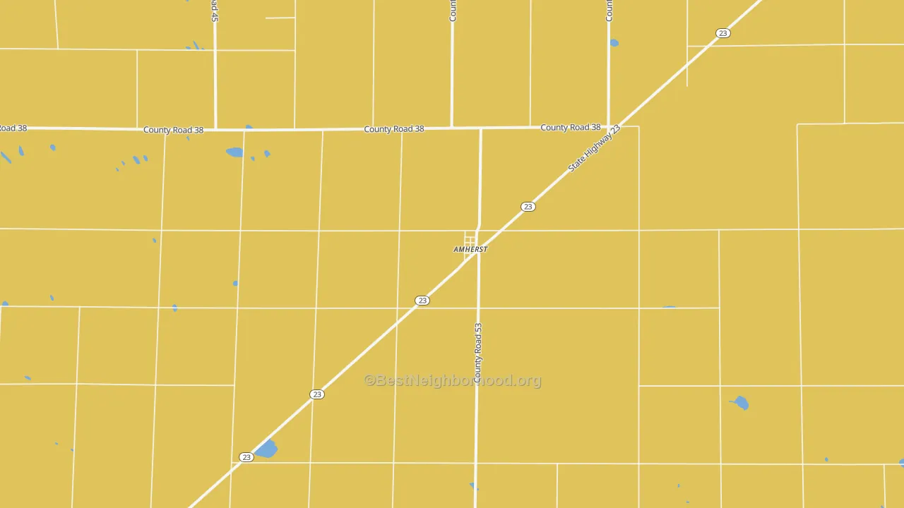 Map of the best neighborhoods in the 80721 area, with better matches in green and worse matches in red