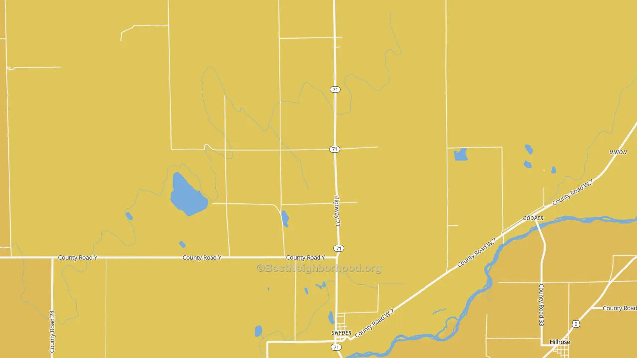 Map of the best neighborhoods in the 80750 area, with better matches in green and worse matches in red