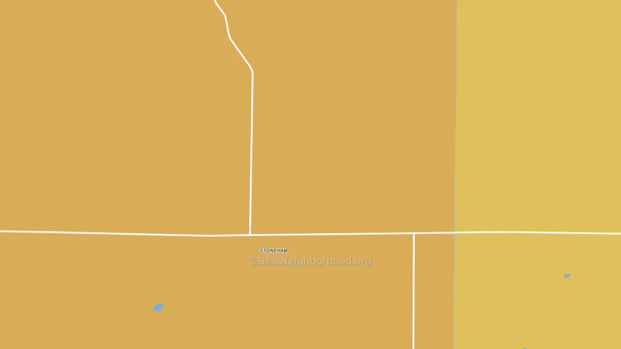 Map of the best neighborhoods in the 80754 area, with better matches in green and worse matches in red
