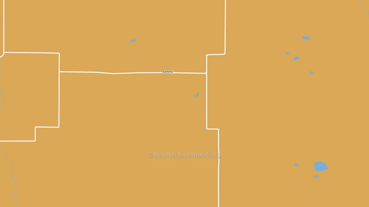 Map of the best neighborhoods in the 80823 area, with better matches in green and worse matches in red