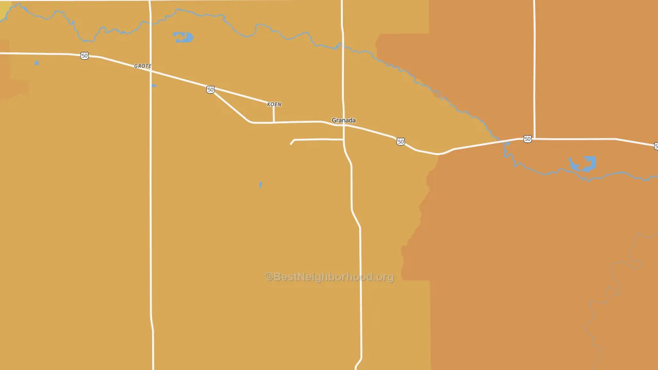 Map of the best neighborhoods in the 81041 area, with better matches in green and worse matches in red