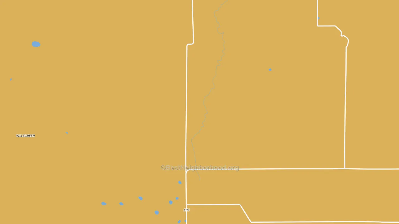 Map of the best neighborhoods in the 81049 area, with better matches in green and worse matches in red