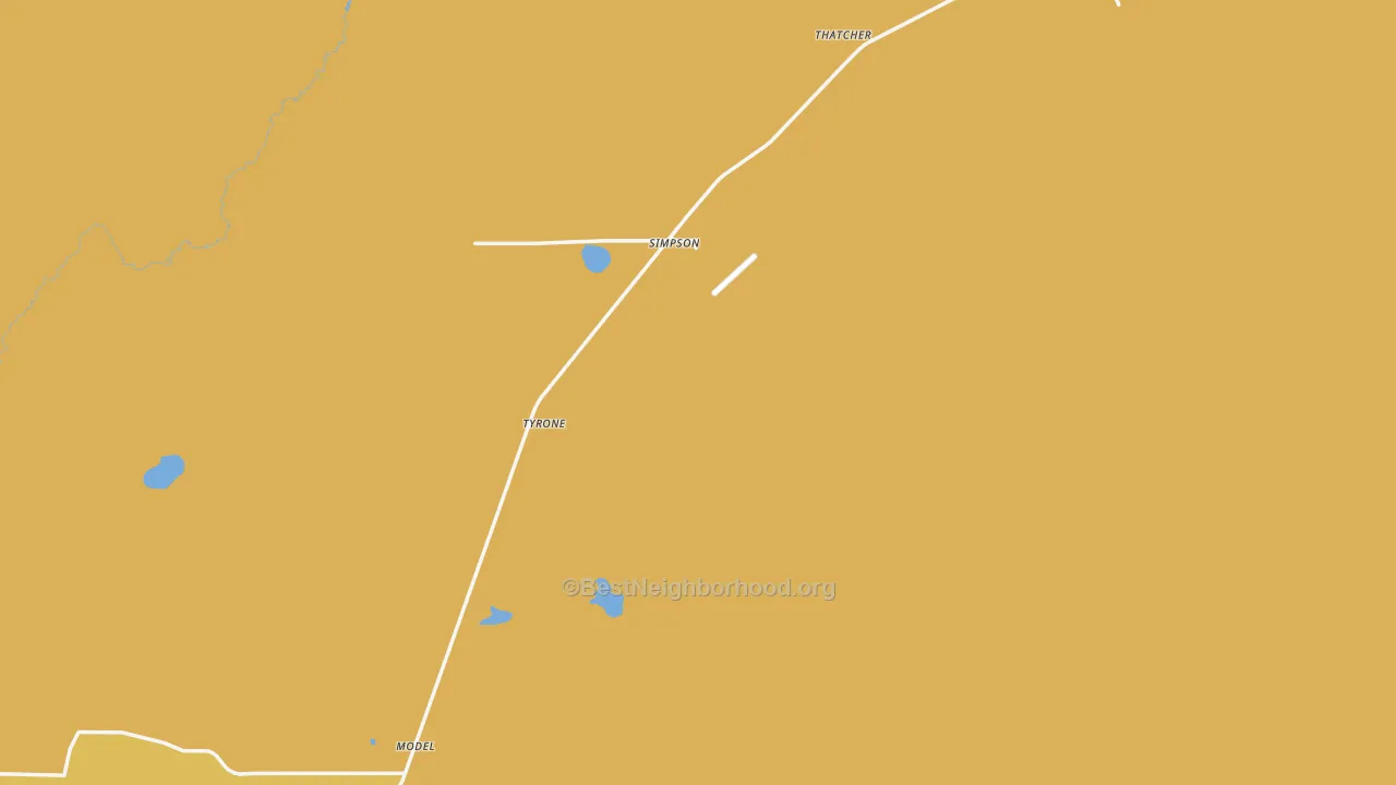 Map of the best neighborhoods in the 81059 area, with better matches in green and worse matches in red