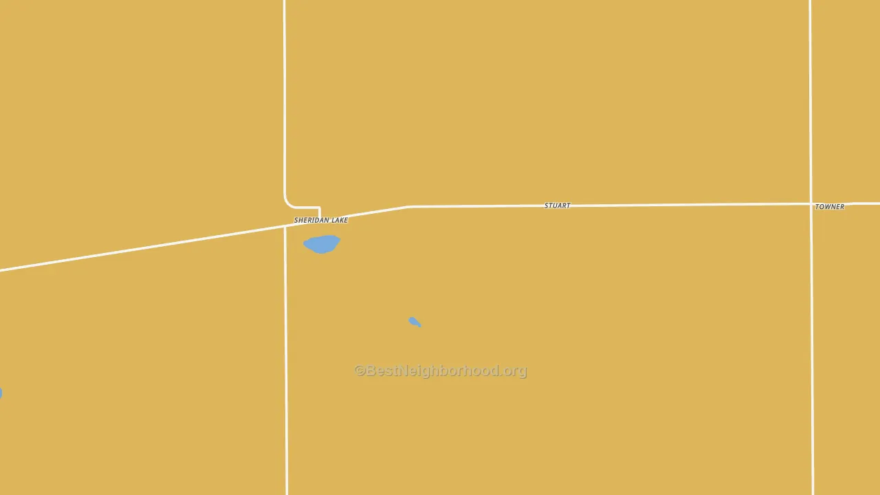 Map of the best neighborhoods in the 81071 area, with better matches in green and worse matches in red