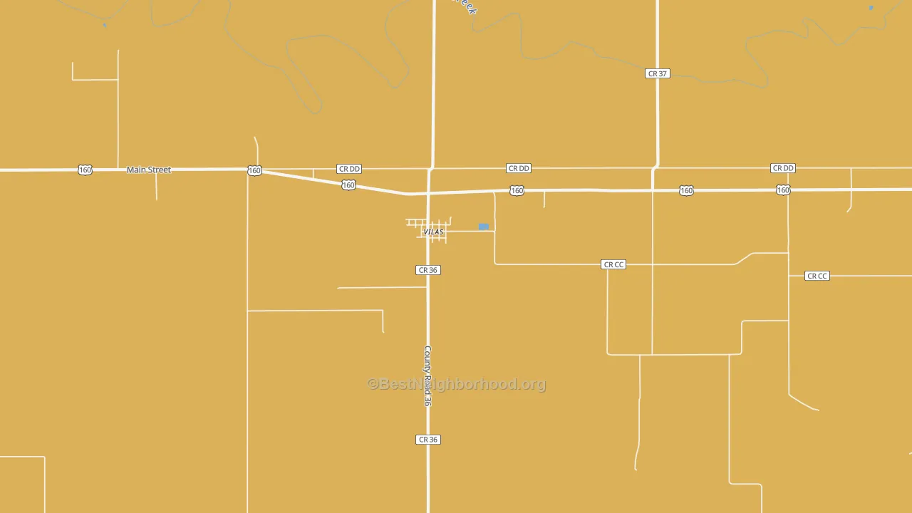 Map of the best neighborhoods in the 81087 area, with better matches in green and worse matches in red