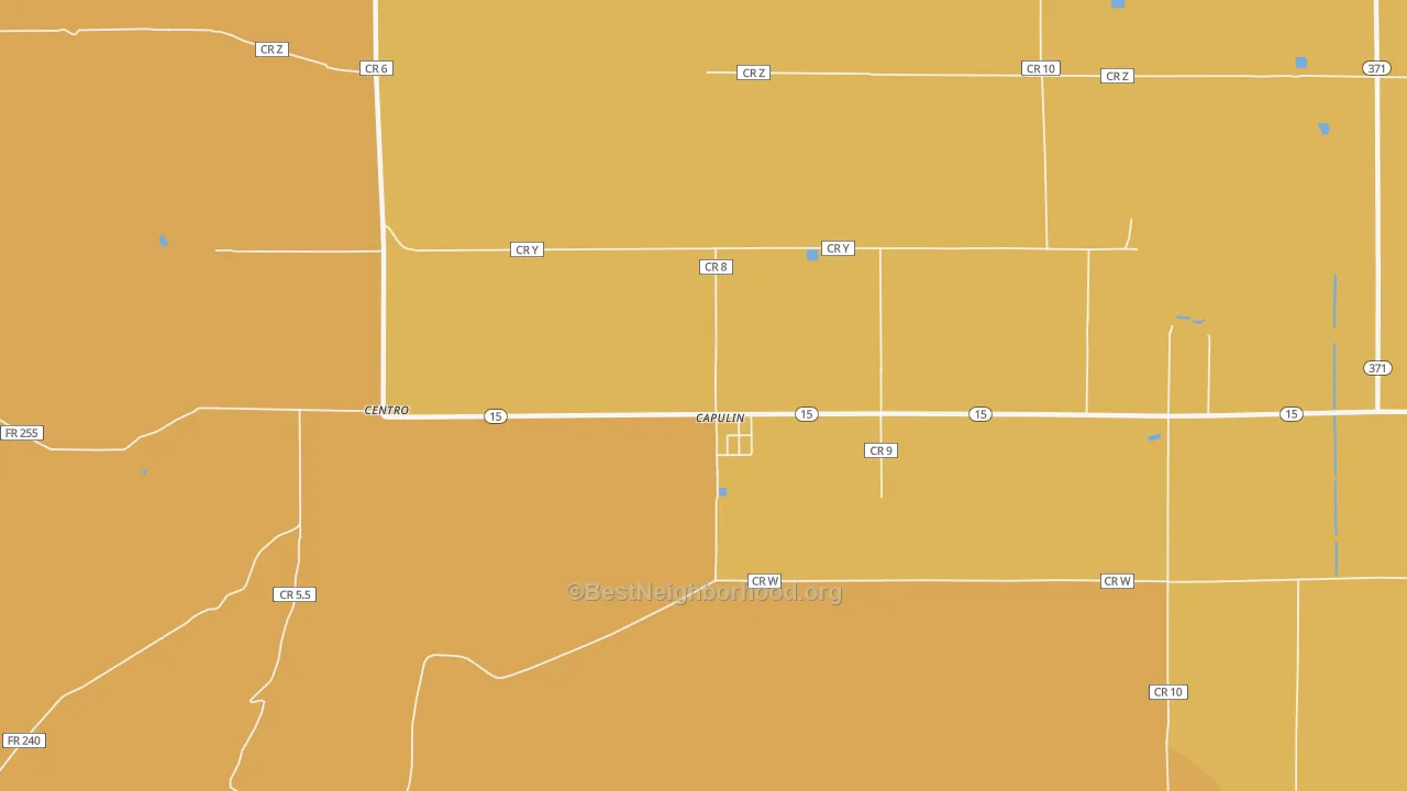 Map of the best neighborhoods in the 81124 area, with better matches in green and worse matches in red