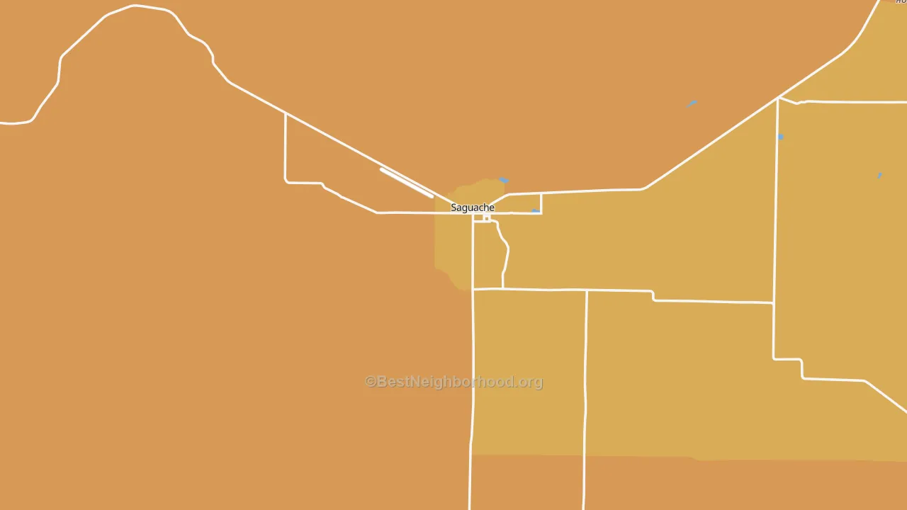 Map of the best neighborhoods in the 81149 area, with better matches in green and worse matches in red