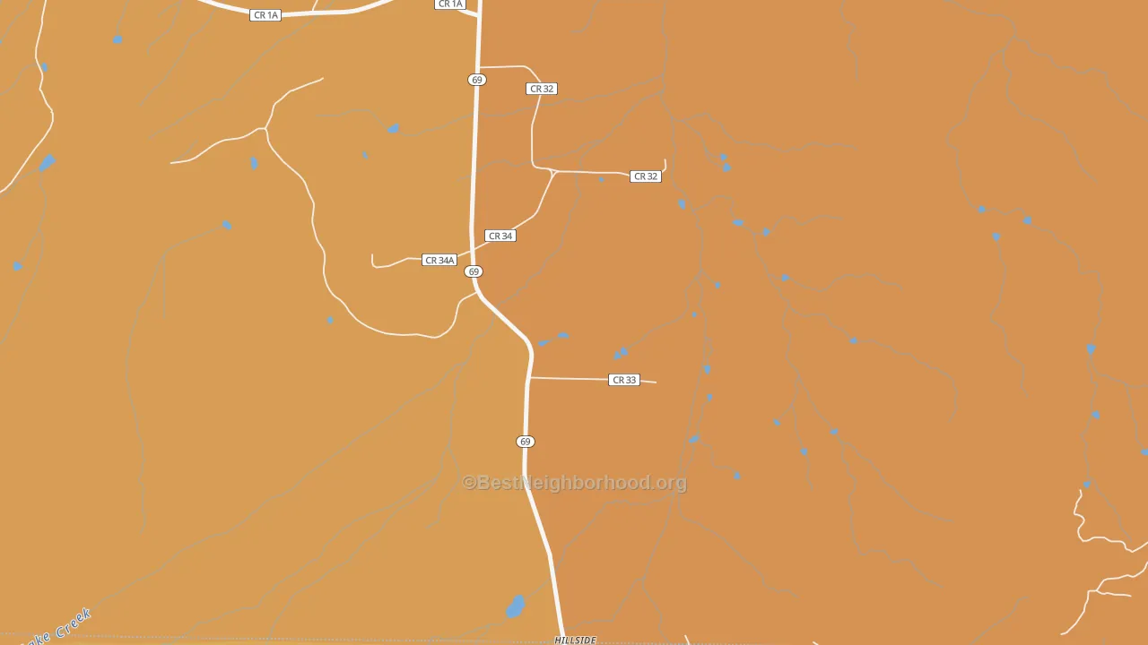 Map of the best neighborhoods in the 81232 area, with better matches in green and worse matches in red