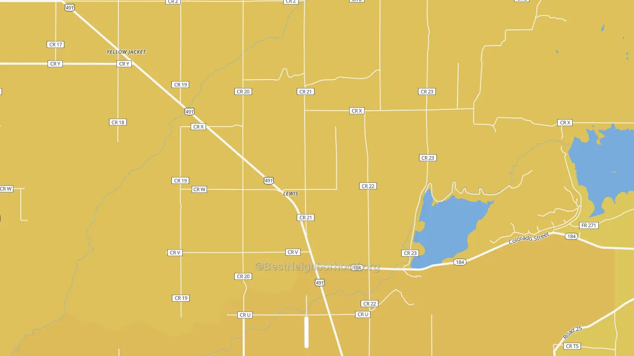 Map of the best neighborhoods in the 81327 area, with better matches in green and worse matches in red