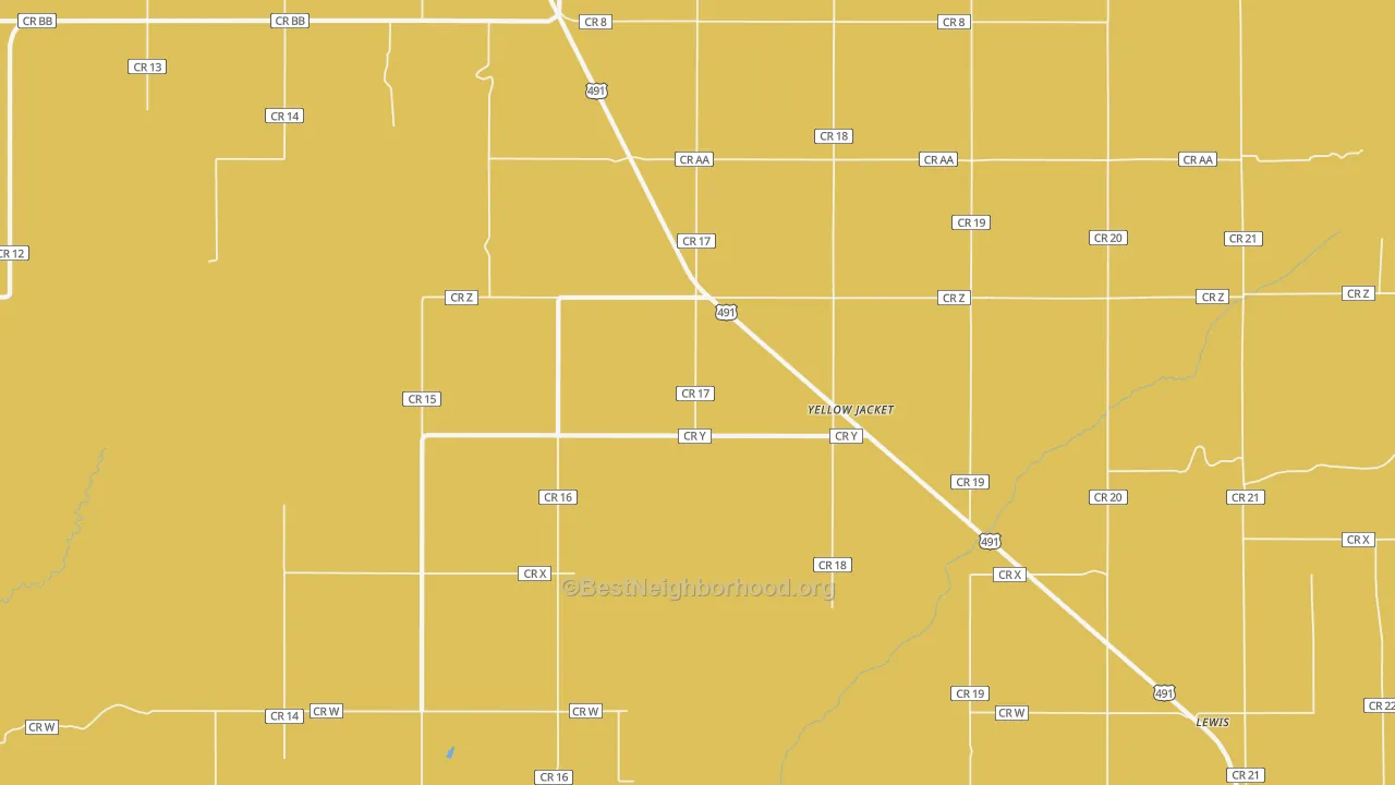 Map of the best neighborhoods in the 81335 area, with better matches in green and worse matches in red