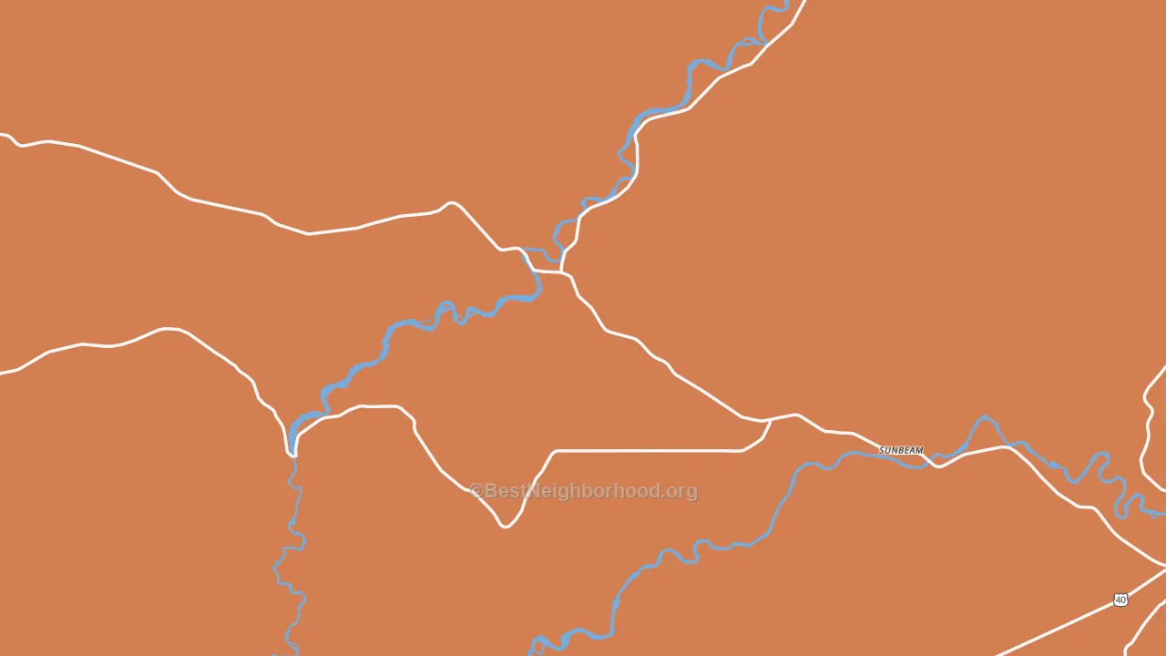 Map of the best neighborhoods in the 81640 area, with better matches in green and worse matches in red