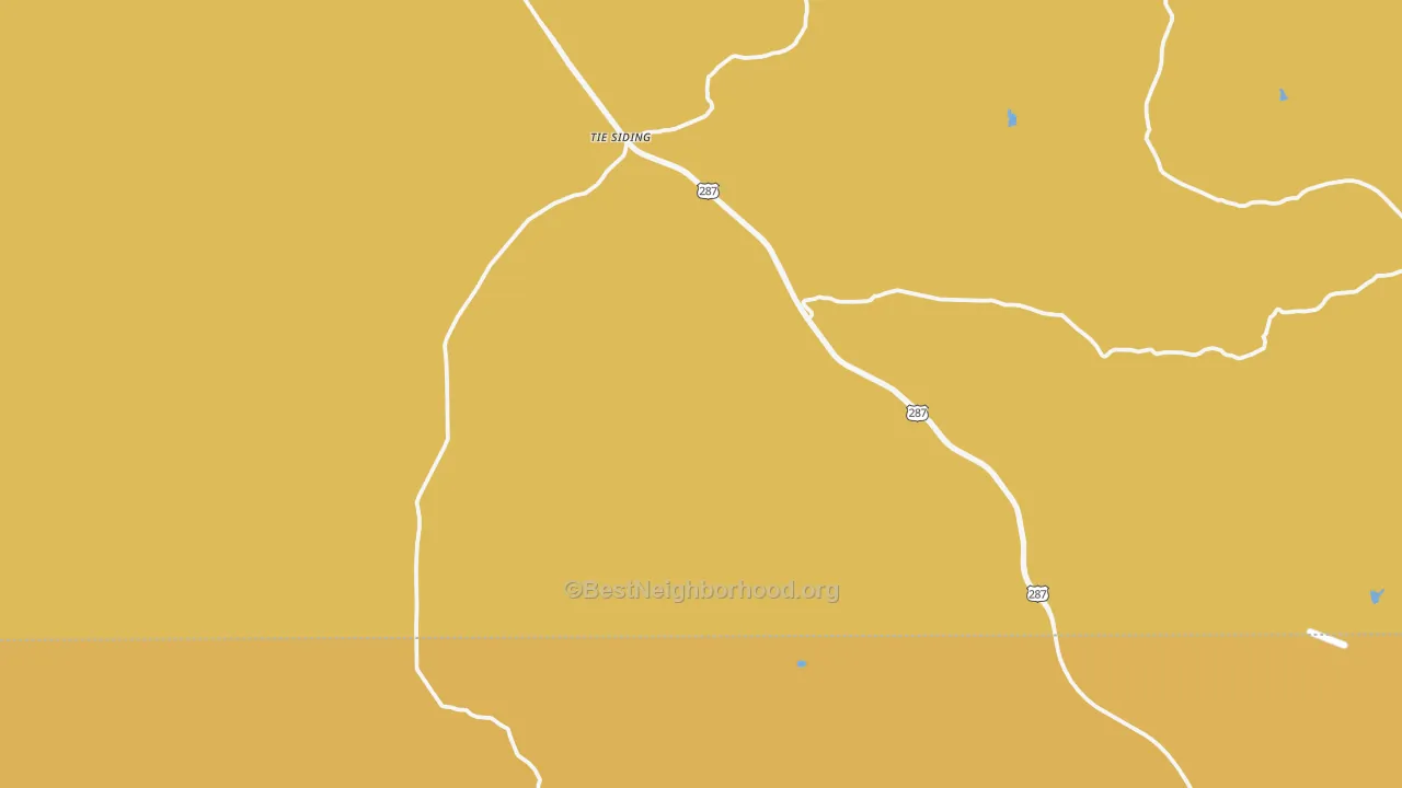 Map of the best neighborhoods in the 82084 area, with better matches in green and worse matches in red