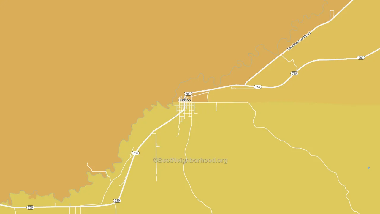 Map of the best neighborhoods in the 82515 area, with better matches in green and worse matches in red