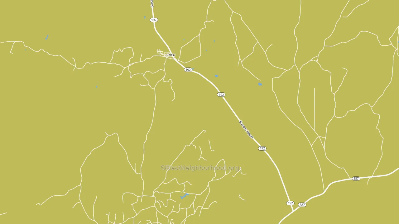 Map of the best neighborhoods in the 82640 area, with better matches in green and worse matches in red
