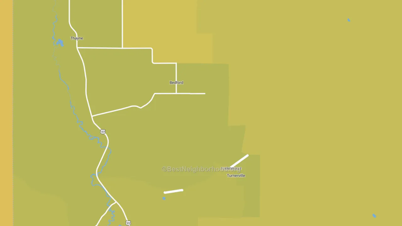 Map of the best neighborhoods in the 83112 area, with better matches in green and worse matches in red